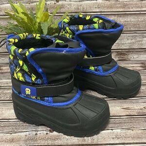 Athletech Kids Black and Blue Winter Boots Size 12
